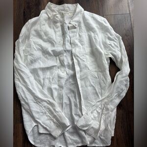 Everlane linen White button S